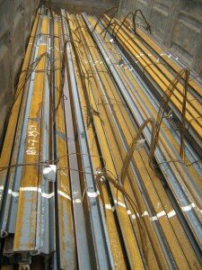 Рельсы КР70 в вагоне Рельсы КР70 в вагоне